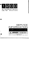 McIntosh Stereotech-1200 - Service manual